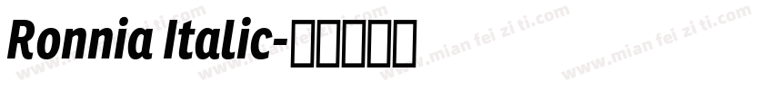 Ronnia Italic字体转换